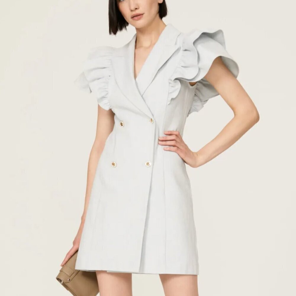 SANDRO‎ Angelina Ruffle Dress Size 36